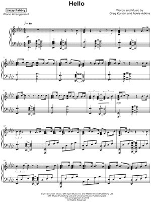 Hello by Jazzy Fabbry - Sheet Music