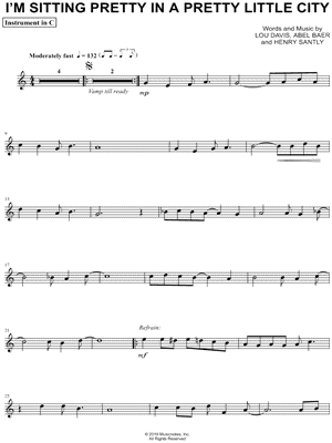 I'm Sitting Pretty in a Pretty Little City - C Instrument