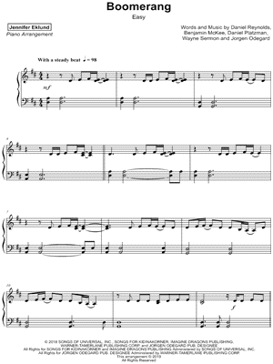 Boomerang by Jennifer Eklund - Sheet Music