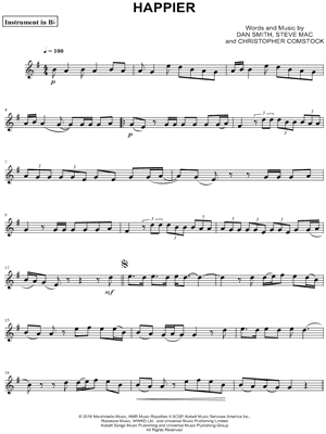 Happier - Bb Instrument