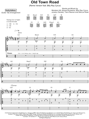 Old Town Road (Remix) by Kelly Valleau - Sheet Music