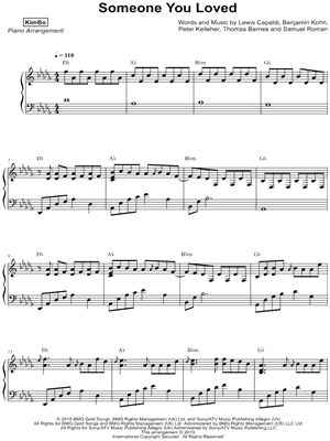 Someone You Loved by KimBo - Sheet Music