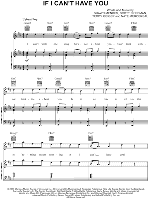 If I Can't Have You by Shawn Mendes - Sheet Music