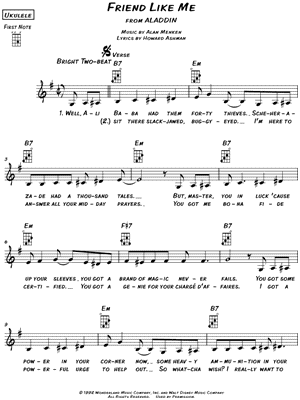 Friend Like Me from Aladdin - Sheet Music