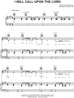 I WILL CALL UPON THE LORD