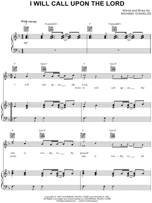 I WILL CALL UPON THE LORD