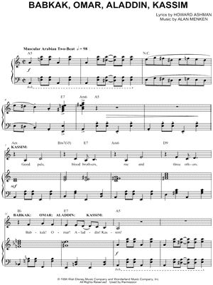 Babkak, Omar, Aladdin, Kassim