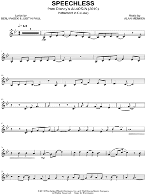 Speechless - C Instrument (Low)