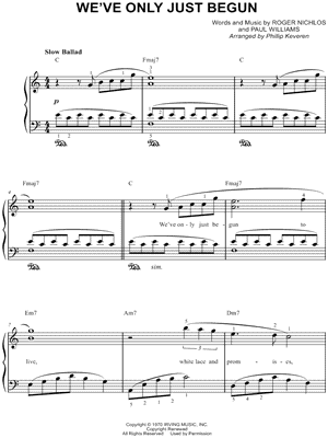 We've Only Just Begun