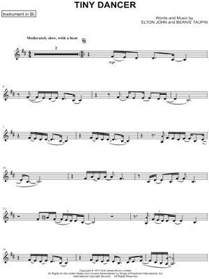 Tiny Dancer - Bb Instrument