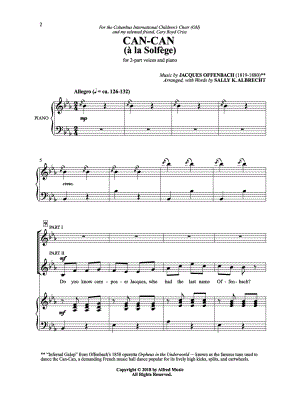 Can-Can (a la Solfege) by Sally K. Albrecht - Sheet Music