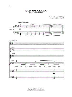 Old Joe Clark by Greg Gilpin - Sheet Music