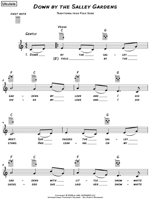 Down by the Salley Gardens by Traditional Irish - Sheet Music