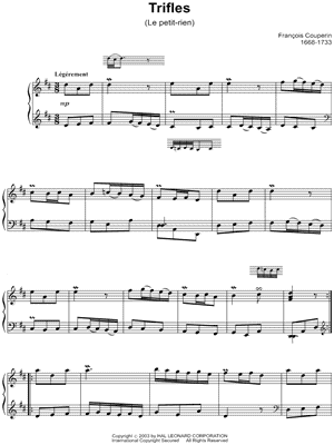 Trifles by François Couperin - Sheet Music