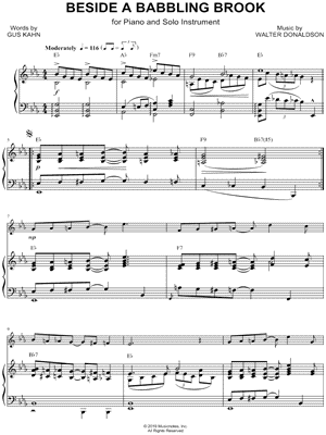 Beside a Babbling Brook - Piano Accompaniment