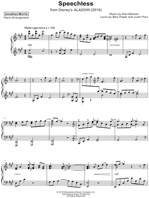 Speechless by Jonathan Morris - Sheet Music