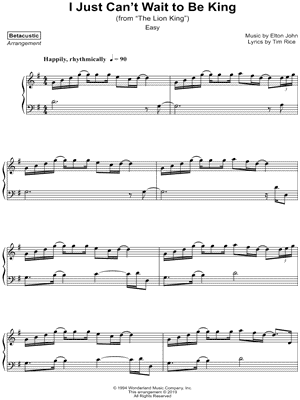 I Just Can't Wait to Be King