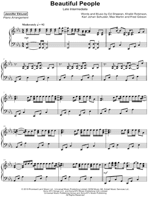 Beautiful People [late intermediate]