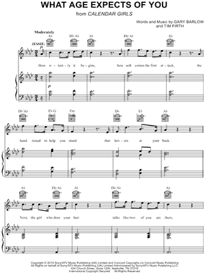 What Age Expects of You from Calendar Girls - Sheet Music