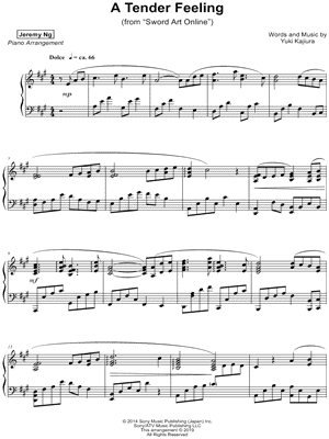 A Tender Feeling by Jeremy Ng - Sheet Music