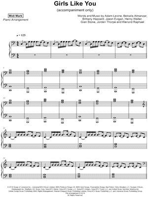 Girls Like You [accompaniment only]