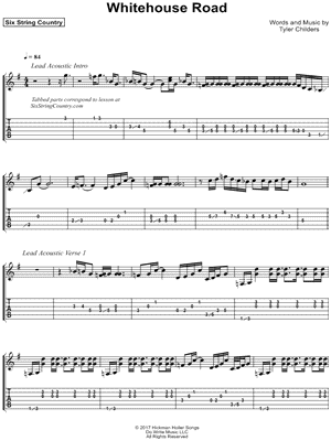 Whitehouse Road by Six String Country - Sheet Music