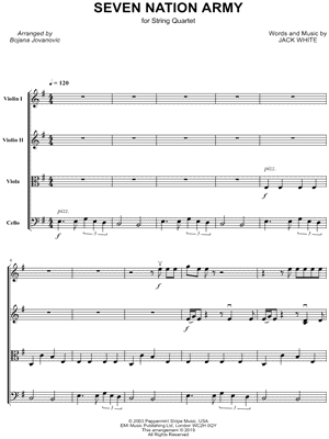 Seven Nation Army by Bojana Jovanovic - Sheet Music