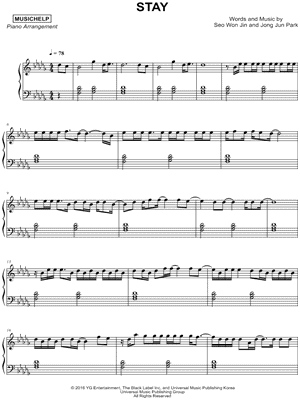 Stay by MUSICHELP - Sheet Music