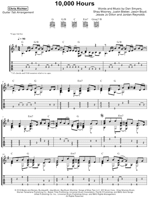 10,000 Hours by Chris Richter - Sheet Music
