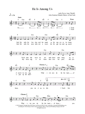He Is Among Us by The Porter's Gate - Sheet Music