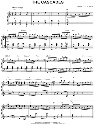 The Cascades by Scott Joplin - Sheet Music