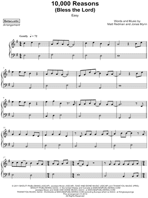 10,000 Reasons (Bless the Lord) [easy]