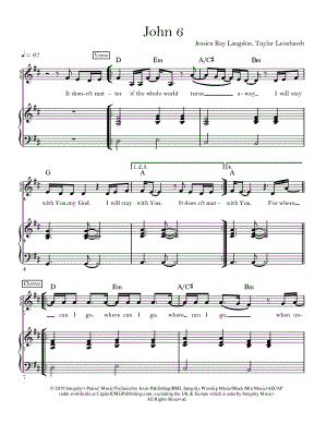 John 6 by Mission House - Sheet Music