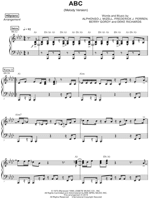 ABC by HDpiano - Sheet Music