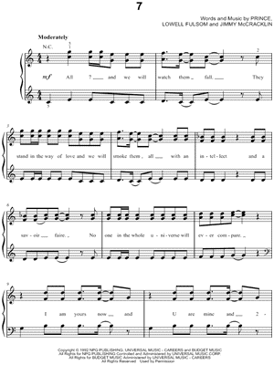 7 by Prince - Sheet Music