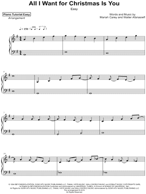 All I Want for Christmas Is You [easy]