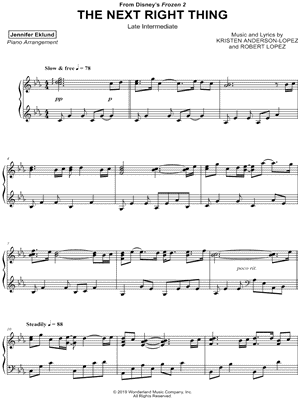 The Next Right Thing [late intermediate] by Jennifer Eklund - Sheet Music