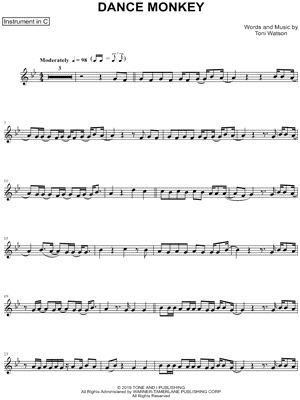 Dance Monkey - C Instrument by Tones and I - Sheet Music