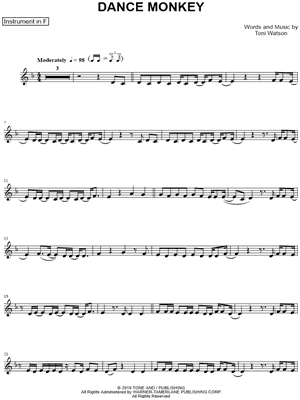 Dance Monkey - F Instrument