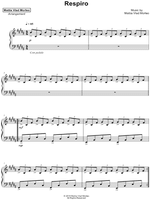 Respiro by Mattia Vlad Morleo - Sheet Music