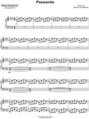 Passando by Mattia Vlad Morleo - Sheet Music