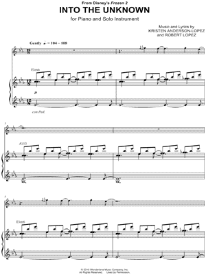 Into the Unknown - Piano Accompaniment