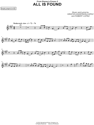 All Is Found - Eb Instrument