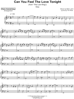 Can You Feel the Love Tonight [easy]