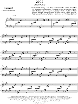 2002 by PianoNest - Sheet Music