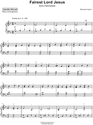 Fairest Lord Jesus by Jennifer Eklund - Sheet Music