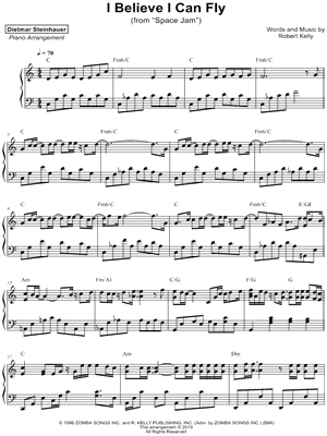 I Believe I Can Fly by Dietmar Steinhauer - Sheet Music