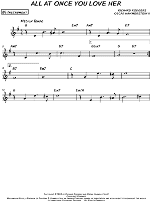 All at Once You Love Her - Bb Instrument