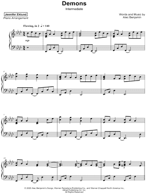 Demons [intermediate] by Jennifer Eklund - Sheet Music