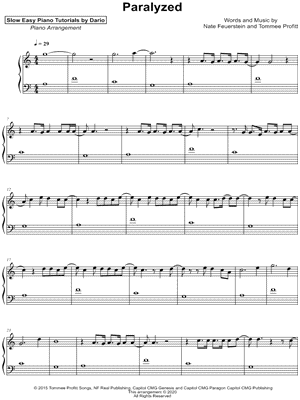Paralyzed [Slow Easy Piano Tutorial]